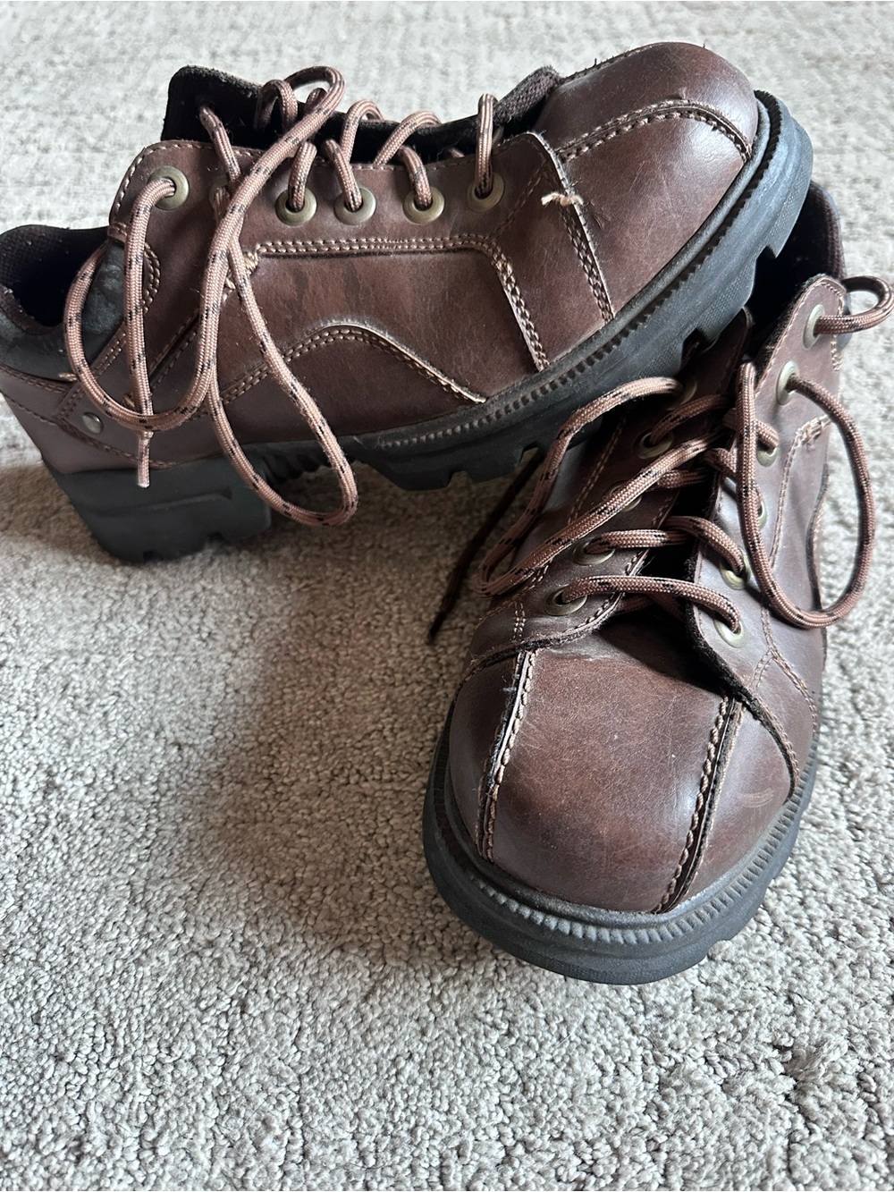 State Street Brown Leather Casual Shoes Men’s Size 10.5 Lace Up